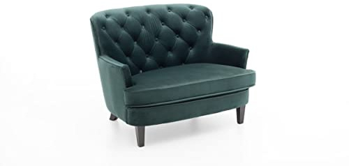 Sofás de Dos plazas Leo de la colección Atlantic Home, Madera Maciza, 02 Verdes, sillón XXL