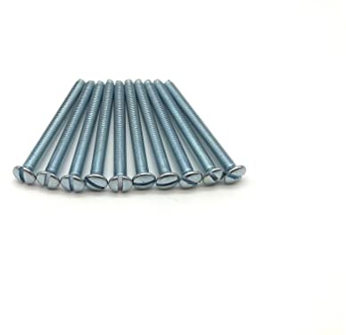 Jones DIY M3.5 Silver Electrical Socket Screws, 40mm, For Switches, Light Switch, Plug Sockets, 3.5mm x 40mm, (10)