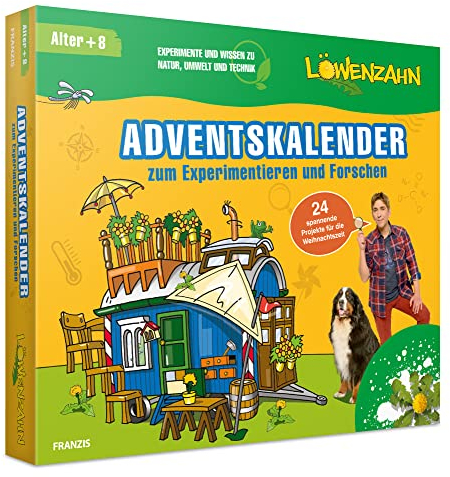 FRANZIS 67165 - Löwenzahn Adventskalender zum Experimentieren und Forschen, 24 spannende Projekte für die Weihnachtszeit, für Kinder ab 8 Jahren: Experimente und Wissen zu Natur, Umwelt und Technik
