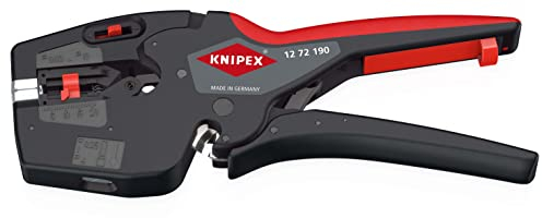 KNIPEX NexStrip Elektriker-Multiwerkzeug mit rutschhemmenden Kunststoff-Hüllen 190 mm, 12 72 190
