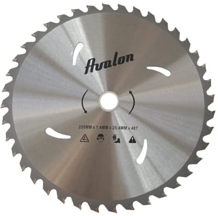 Avalon PRO - Disco de 40 Dientes Profesional para Desbrozadora, Cuchilla Especial para Tallos Leñosos 255 x 1,4, longitud del diente de widia de 6,0 mm
