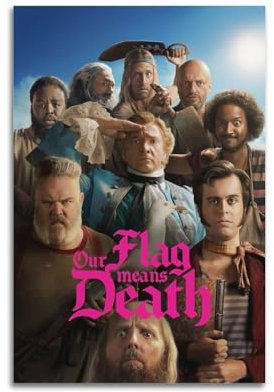 Szzmyo Our Flag Means Death Movie Poster Decorative Painting Modern Aesthetic Canvas Poster Bedroom Art Living Room Decoration Poster 12x18inch(30x45cm) Unframe-Style