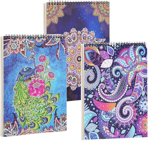 Bondream Malbücher für Erwachsene, Blumen, Mandalas und Tiermuster und Designs für Erwachsene, Entspannung, Malbücher für Frauen zum Entspannen, Angst und Depressionen, 3 Stück