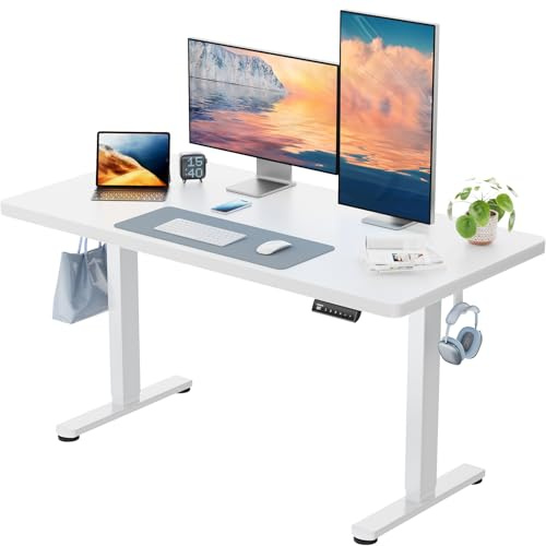 HUANUO Höhenverstellbarer Schreibtisch 120x80cm mit Bürstenloser Motor | Bürstenloser Motor,ergonomisches Stehpult, einfache Montage, für Homeoffice
