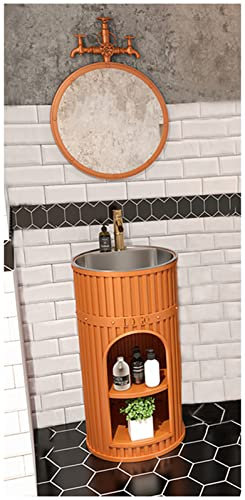 Stile industriale Staccabile Freestanding Ferro Arte Vanity Set Bagno Vanity Unit Mobili Freestanding Bagno Cabinet Lavabo Sotto Armadio Bagno