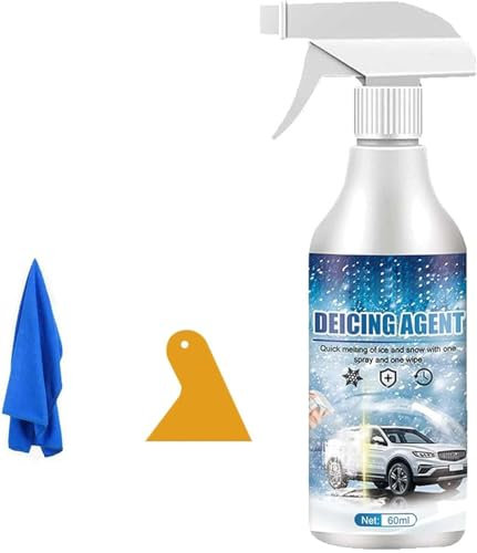 XJXZCFNB Spray dégivreur pour Pare-Brise de Voiture, Spray dégivreur, Glace et Neige fondantes Rapides pour vitres de Voiture, essuie-Glaces et rétroviseurs, Spray dégivreur de vitres