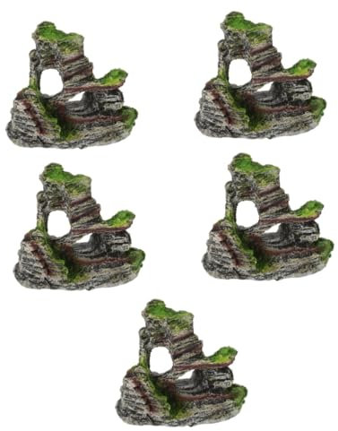 Toddmomy 5 Pièces Rocaille d'aquarium Terre d'aquarium Poisson Aquariums réservoirs air Décoration Aquarium Accessoire Aquarium Grandes décorations d'aquarium Montagne pour Aquarium résine