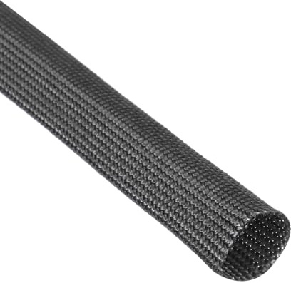 sourcing map Insulation Braid Sleeving, 3.3Ft-10mm High Temp Fiberglass Sleeve Black