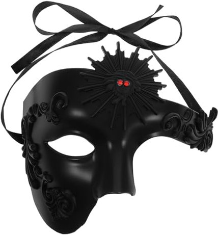 Gatuida Masque De Carnaval Masque Vénitien Hommes De Fête Demi- Halloween Pour Les Hommes Pour De Mascarade Vénitien De Femme Black Abdos