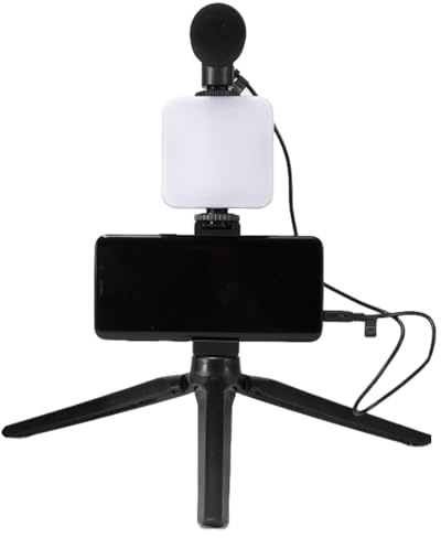 Lumière De Selfie avec Support De Trépied - Support De Lumière Mobile, Pliable | Trépied LED Dimmable pour, Cours en Ligne, Création De Contenu, Photos De Portraits, Outil De