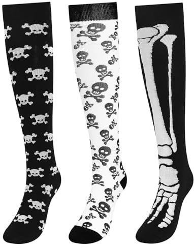 CooTooLa Halloween Kompressionsstrümpfe Damen Herren Bunte Kompressionssocken Stützstrümpfe Compression Socks für Sport Flug Laufen Radsport