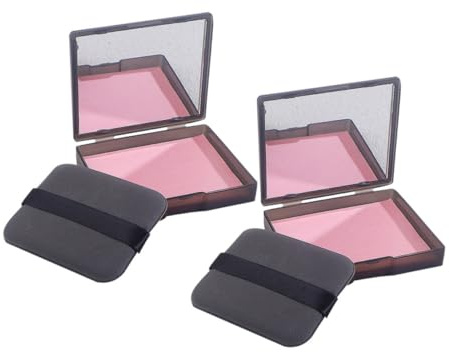 Alipis Oil Absorbing Sheets and Powder Puff Blotting Paper 2pcs with Compact Mirror for Facial Oil Control and Clean Face Touch-up on The Go