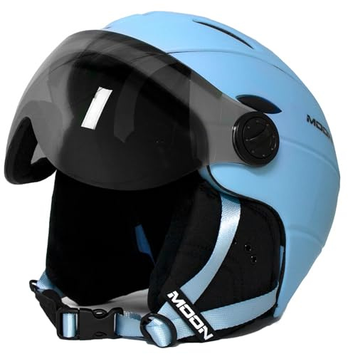 2-i-1 visir skidor snowboardhjälm avtagbar snömask anti-dimma anti-UV integrerad skyddsglasögon låg vikt vuxna män kvinnor