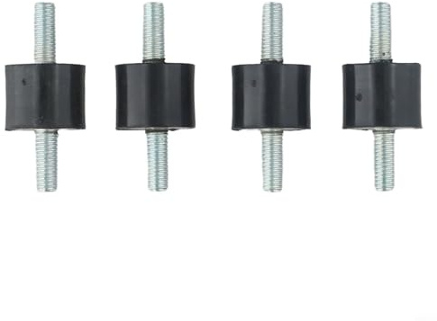 Desiumite Gummipuffer Set 4 Stück, Schwingungsdämpfer für Maschinen, M5 M6 M8 Gewinde Silent Blocks, Gummi Metall Stoßdämpfer für Ausrüstung, Schweißen (M8)