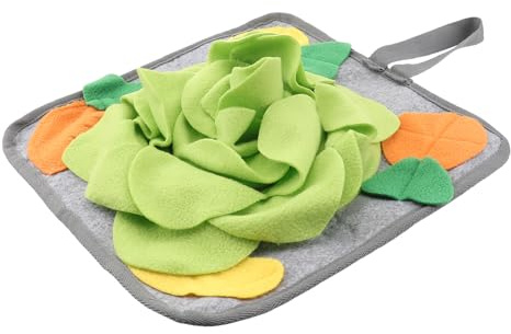 Luxshiny Schnüffelmatte für Kaninchen Polarfleece mit Rutschfester Unterseite und Hängeseil Waschbare Futtermatte für Kleintiere zur Nasenarbeit und Futtersuche