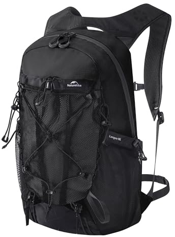 Naturehike Wanderrucksack Herren Damen Daypack 18L Trekkingrucksack Wasserdichter Reiserucksack Outdoor Rucksäcke für Camping Wandern Radfahren, Negro
