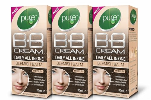 Pure B.B Cream Daily All In One Blemish Balm Medium 30ml x 3 Packs