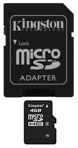 New Kingston Micro SD 4GB Memory Card with SD Adapter