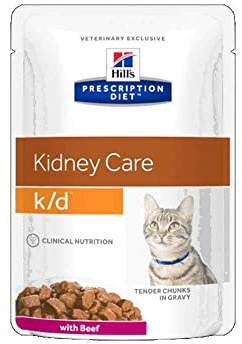 Hill's Prescription Diet Katzen-Nierenpflege K-D Beutel Salman, 12 x 85 g