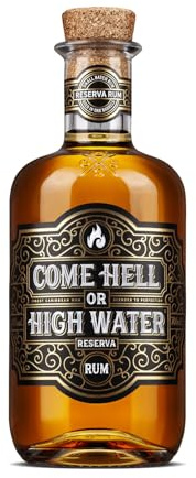 Come Hell or High Water Reserva Rum - 8 Year Old, Premium Aged Rum Gift Set - 70cl, 40% ABV - Savour it Neat or on the Rocks - Premium Alcohol for Sophisticated Consumers