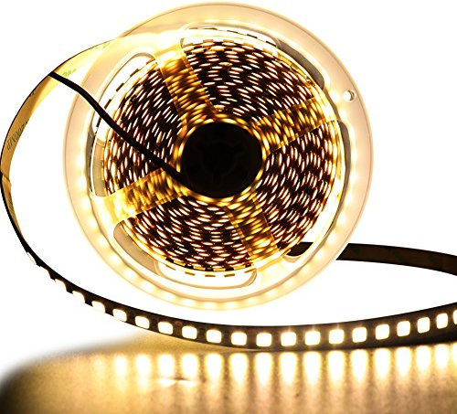 XUNATA LED Strip 5M, LED Streifen SMD 5054（Heller als 5050） Warmweiß LED Lichtband IP65 Wasserdicht Selbstklebend LED Bander, Ideal für Garten, Weihnachten, Küche, Party (Warmweiß)