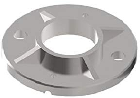 Sellon24® Edelstahl Bodenflansch Bodenanker Rundrohr Ø 42,4 mm Geländer Pfosten V2A Rohrflansch Edelstahlrohr Pfostenrohr Flansch Rundrohr Geländer Balkon Gelaenderflansch 0940.042