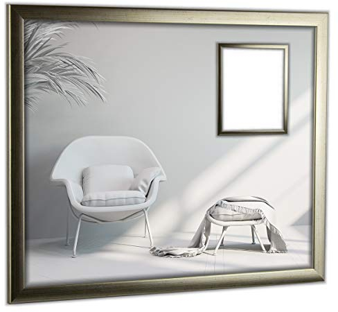 myposterframe Cupid Bilderrahmen modern 24 x 27 cm Größewahl 27 x 24 cm Hier: Champagner mit Kunstglas klar 1 mm