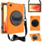 Junfire Samsung Galaxy Tab A7 Case 10.4 Inch, Case for Galaxy A7 Tablet Heavy Duty Shockproof Protective Cover (SM-T500/T503/T505/T507) 2022/2020 with Rotating Kickstand, Shoulder & Hand Strap, Orange