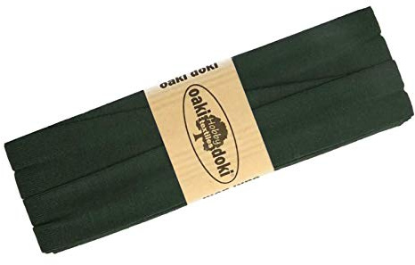 maDDma Schrägband Jersey 3m Breite 20mm Oaki Doki Tricot de Luxe Einfassband elastisch über 80 Farben, Farbe:dunkelgrün