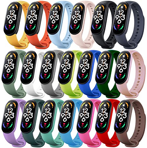 Monuary Cinturini per Xiaomi Smart Band 7/6/5 e Amzfit Band 5, 20 Pezzi