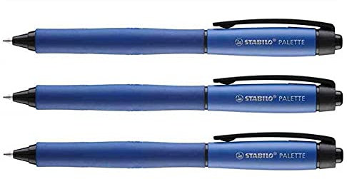 Stabilo Gel-Tintenroller, mittlere Spitze, Blau, 3 Stück