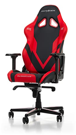 DXRacer (das Orginal Gladiator G001 Gaming Stuhl, Kunstleder, Schwarz-rot, 200 cm, < 200 cm