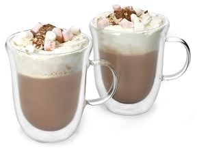 La Cafetière Set de 2 tasses à chocolat chaud en verre
