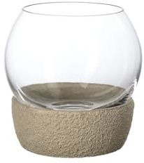 like. by Villeroy & Boch – Perlemor Teelichthalter Beige, Kerzenhalter, Deko, Windlichter, Wohnaccessoires, Kristallglas, Beton