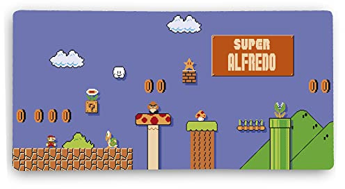 Mauspad XXL. Custom Mousepad. Gaming Mauspad. Schreibtischunterlage. 600 * 350 * 2mm. Unterseite aus rutschfestem Gummi. Mario