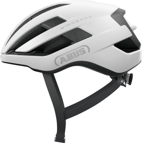 ABUS Casco WingBack para bicicleta de carretera - casco de carretera sencillo para conducción deportiva diaria y de ocio - para adultos y adolescentes - blanco polar, talla L