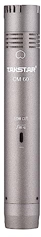 Takstar XLR Condenser Microphone, Professional Cardioid Condenser Mic, Gold-Plated Diaphragm Recording Microphone for Drum Video Music Studio Instrument Interview Radio Stations Broadcast(CM-60)