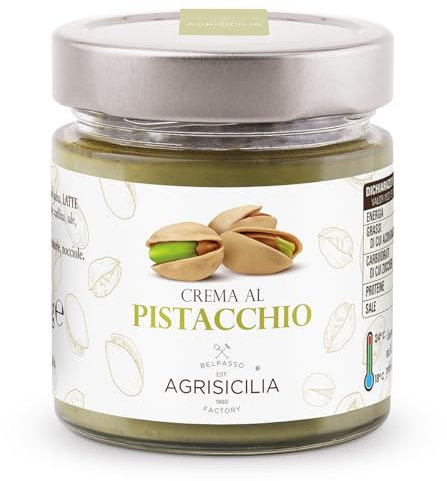 Agrisicilia crema al pistacchio 20% crema ottima per colazione e merenda 200 grammi