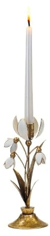 Goodwill Kerzenhalter Schneeflocken Gold H 25 cm