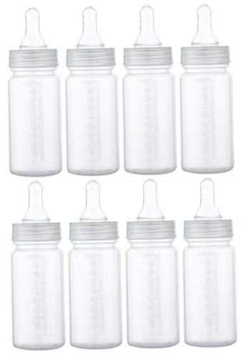 SHOWERORO 8 Stk Nuckelflasche Babymilchflasche Säuglingsflaschen Stillflaschen Babyflaschen Flaschen 0-3 Monate Muttermilch Mama Flaschen Neugeboren Stillen Mit Der Flasche Pp Transparent