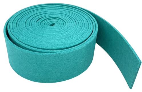 aufodara Rotolo di feltro, 5 cm x 500 cm, in feltro, spessore 3 mm, per borsa fai da te, in feltro, patchwork, cucito, artigianato, decorazione (blu menta)