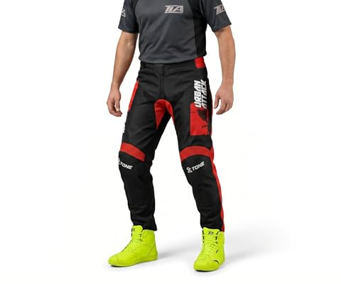 TLA T-One Pantalons Motocross - Enduro | Vêtements Moto | Vêtements Motocross - Enduro – Quad | Combinaison Motocross Homme Femme Enfant (36/XL, Urban Noir)