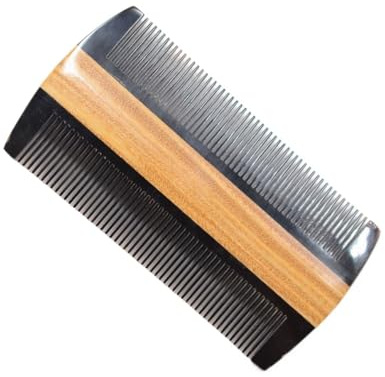Lockenkamm, breiter Zahnkamm, Holzkamm, glatter Haarkamm, kleiner Kamm, Haushaltsfriseurkamm, dichter Zahnkamm, einfacher Retro-Bartkamm, Stylingkamm