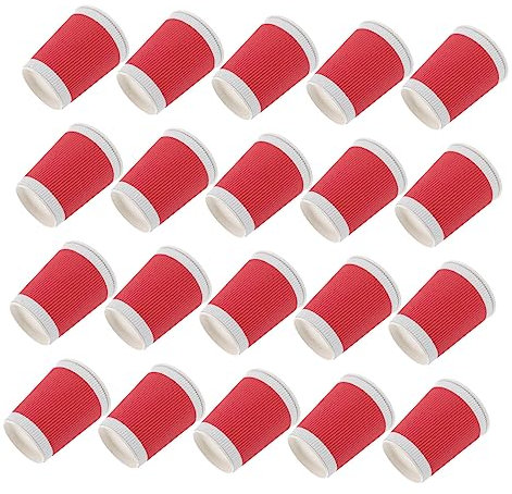 KOMBIUDA Lot De 20 Gobelets En Carton Ondulé Jetables Pour Mariage Gobelets Épais Et Isolés Thermiquement Surface Texturée Antidérapante