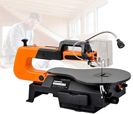 FBJAMZ Scie à chantourner électrique, scie de Table sans poussière 120W, scie à Coupes Multi-Angles, pour Les projets de Bricolage du Bois/Travail du Bois