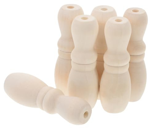 ADOCARN 6pièces Boutons Bois pour Cordon De Store Vénitien Accessoires De Remplacement Cordon De Tirage Résistants Et Faciles à Installer