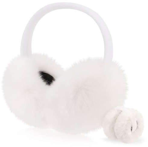 BTHRORO Cache Oreille Femme, Cache Oreilles en Peluche Pliable Cache-oreilles en Fausse Fourrure Bandeau chauffe oreille Temps Froid - Accessoires d'hiver pour Femmes Hommes