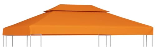 Genérico Cubierta de Repuesto de cenador Naranja 310 g/m² 3x4 m,Jardín,Artículos de Exterior,Estructuras de Exteriores,Accesorios para pabellones y cenadores,Cubiertas para Carpas y cenadores-40883