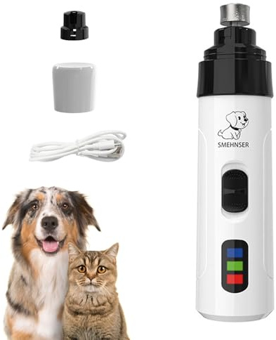 Yunrui Hiwoof Smooth Groom - Lima Elettrica per Cani Ultra Silenziosa, Adatta a Tutte Le Razze e Taglie, Impugnatura Ergonomica per la Cura delle Unghie