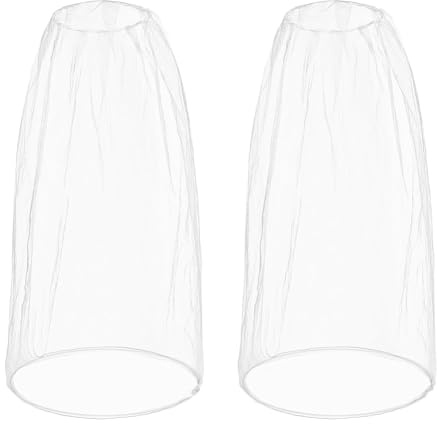 Generchin 2 Packs de Moustiques Surdimensionnés Net de Tête, 99 X 66 cm en Filet D'Insectes, la Protection Contre Les Insectes Correspond à la Plupart des Chapeaux pour Le Jardinage, Blanc